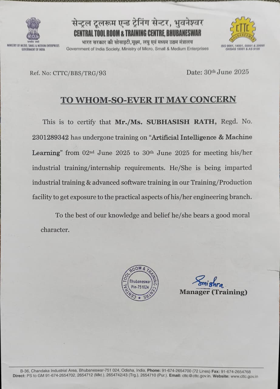 Artificial Intelligence & Machine Learning